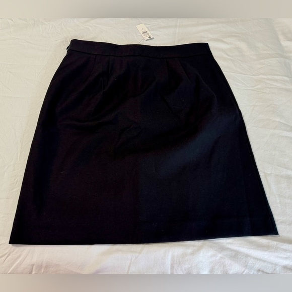TALBOTS FAUX WRAP BUTTON DETAIL A-LINE SKIRT BLACK SIZE 6P - Picture 3 of 7